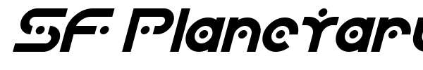 SF Planetary Orbiter font preview